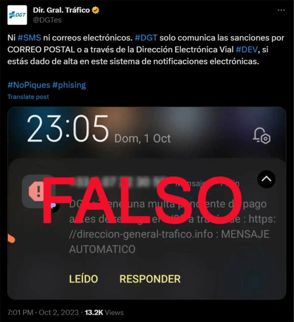 Estafa DGT por SMS: cómo identificar y evitar el phishing de peajes falsos